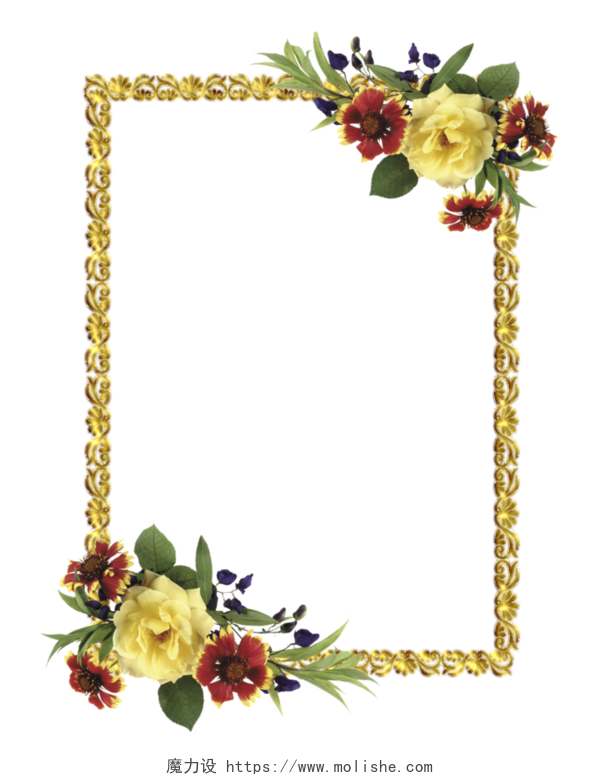花朵装饰相框边框素材